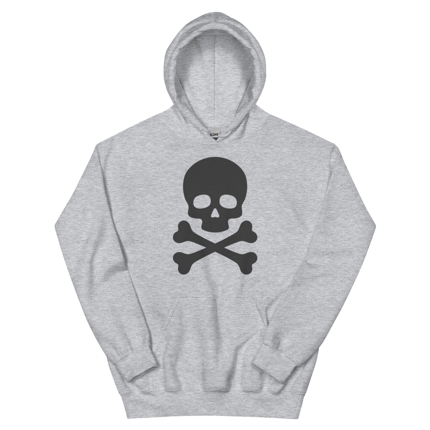Classic Skull & Cross Bones Hoodie Sweatshirt - sport light grey hoodie black skull logo