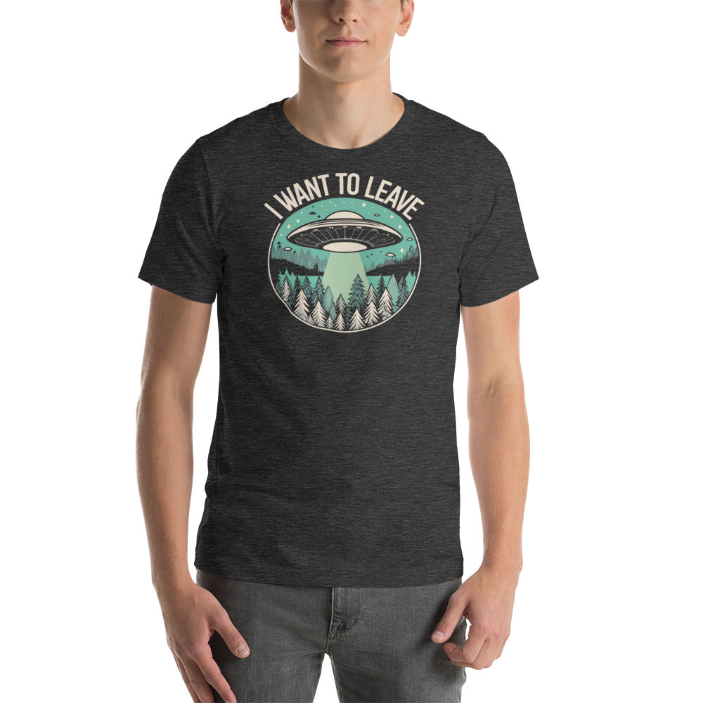 I Want To Leave T-shirt - dark grey heather tee
