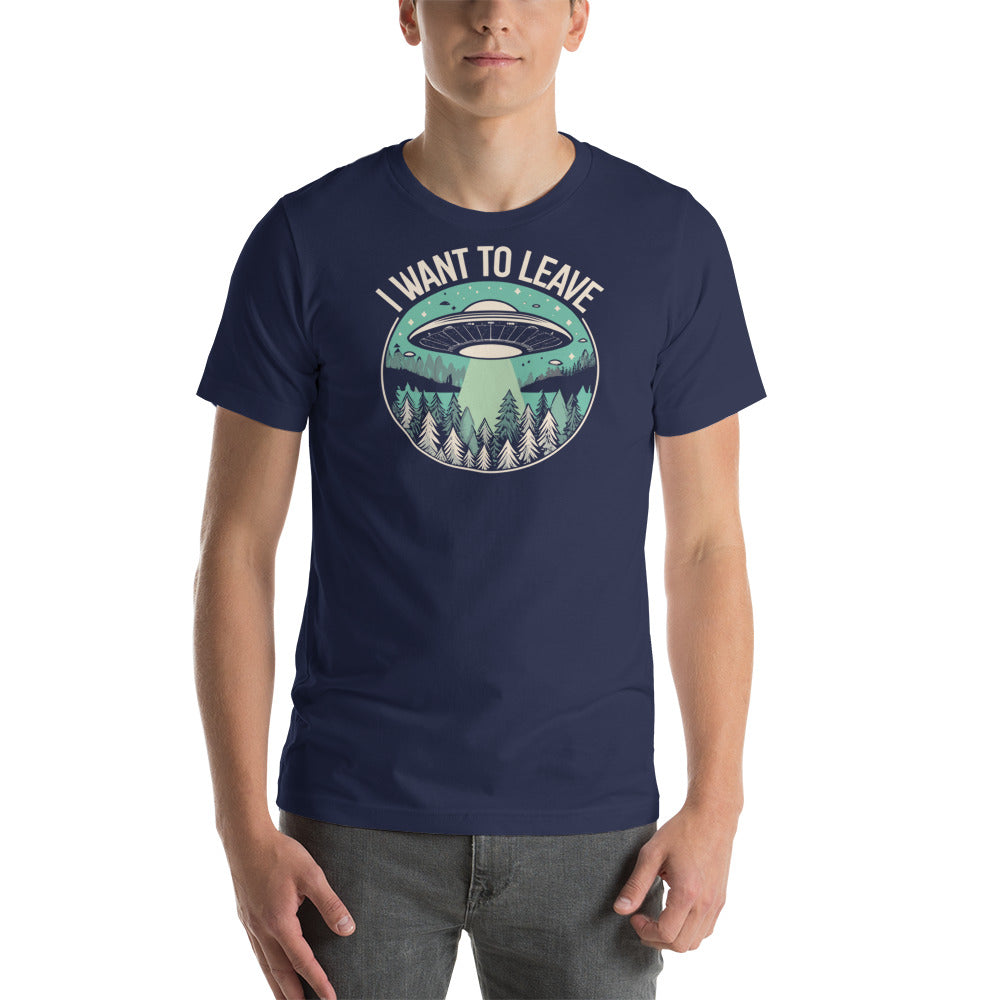 I Want To Leave T-shirt - navy tee