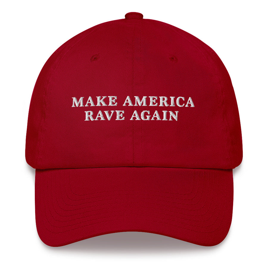 "Make America Rave Again" Red Hat w/ white stitch