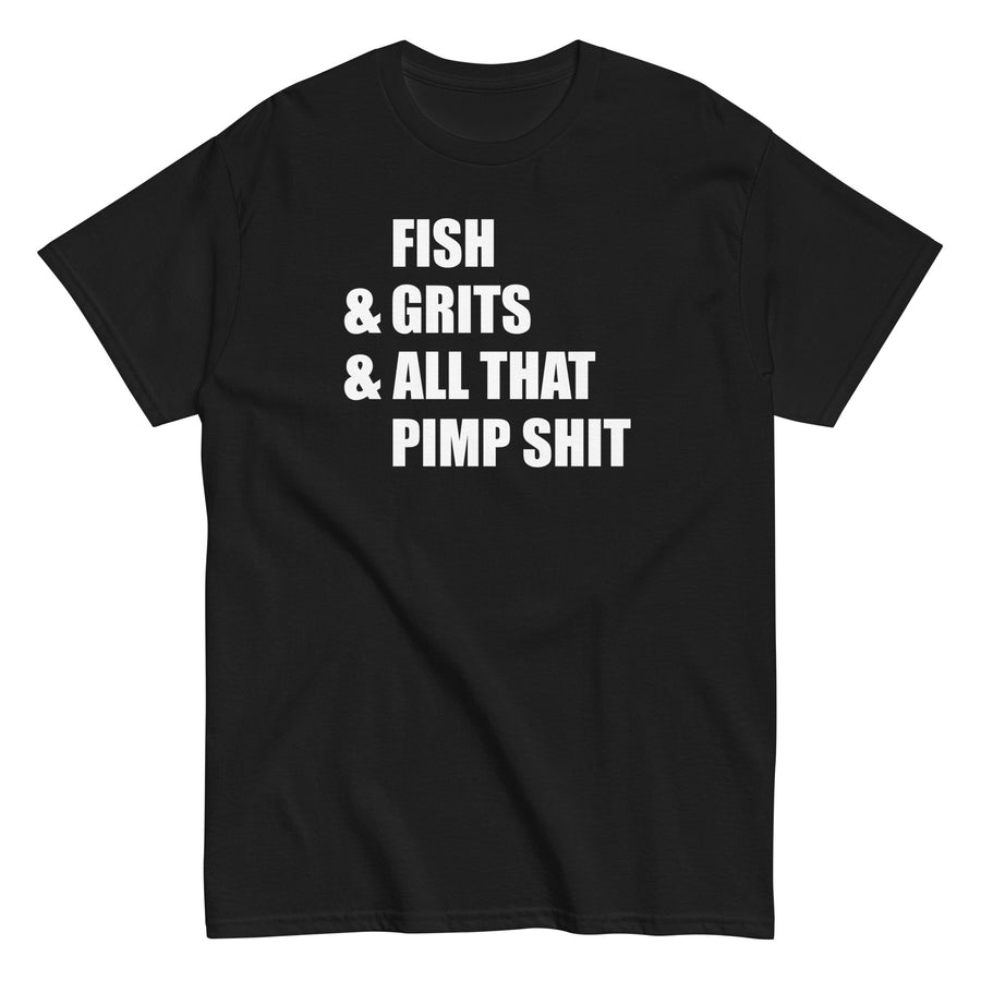 Product mockup Funny Soul Food Graphic Tee — back view