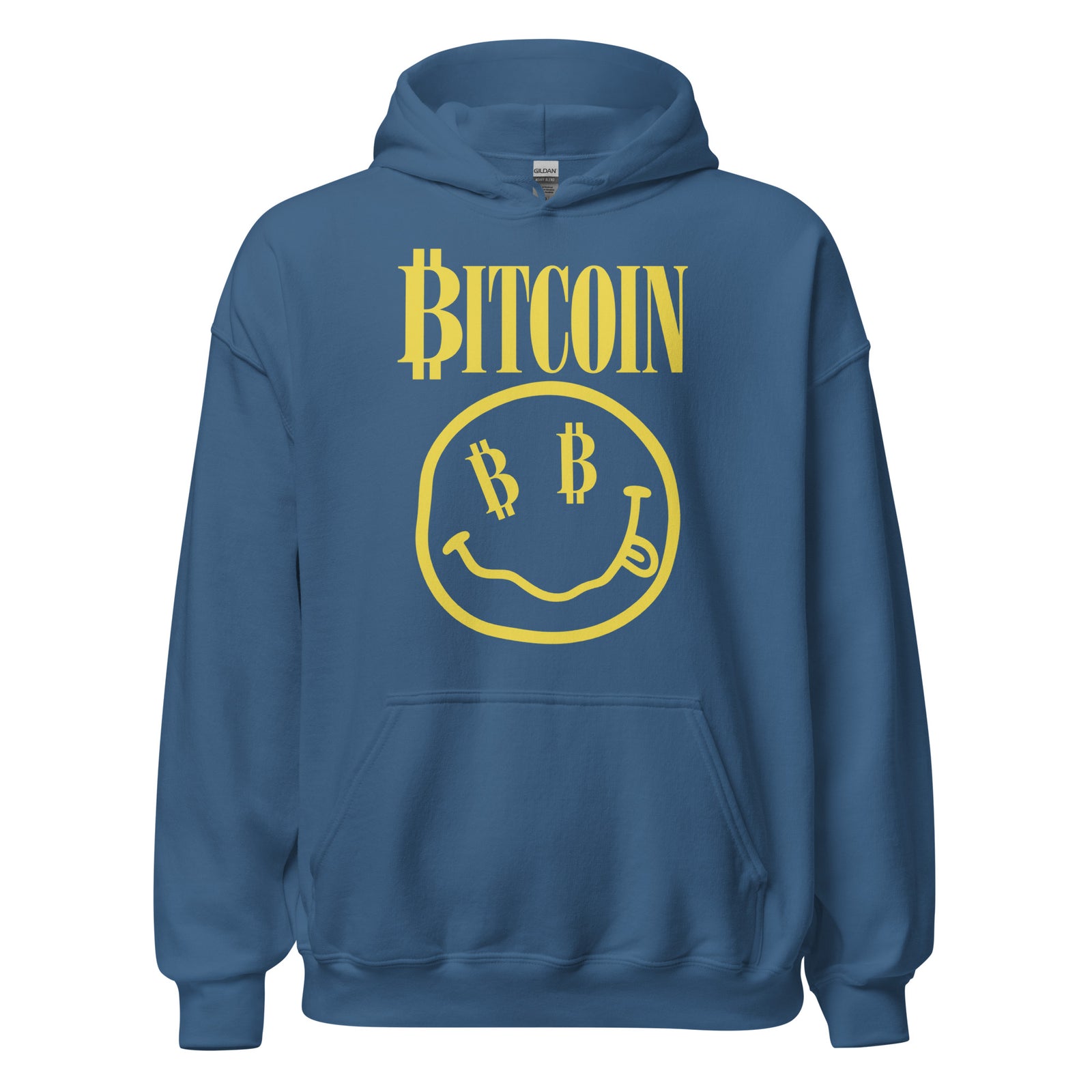 Bitcoin Smiley Face Crypto Graphic Sweatshirt Hoodie Bitcoin Smiley Crypto Hoodie — view 7