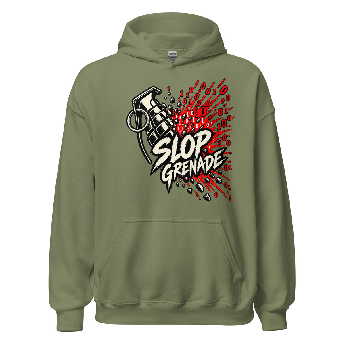 Slop Grenade AI Workplace Hoodie Graphic Tee — view 10