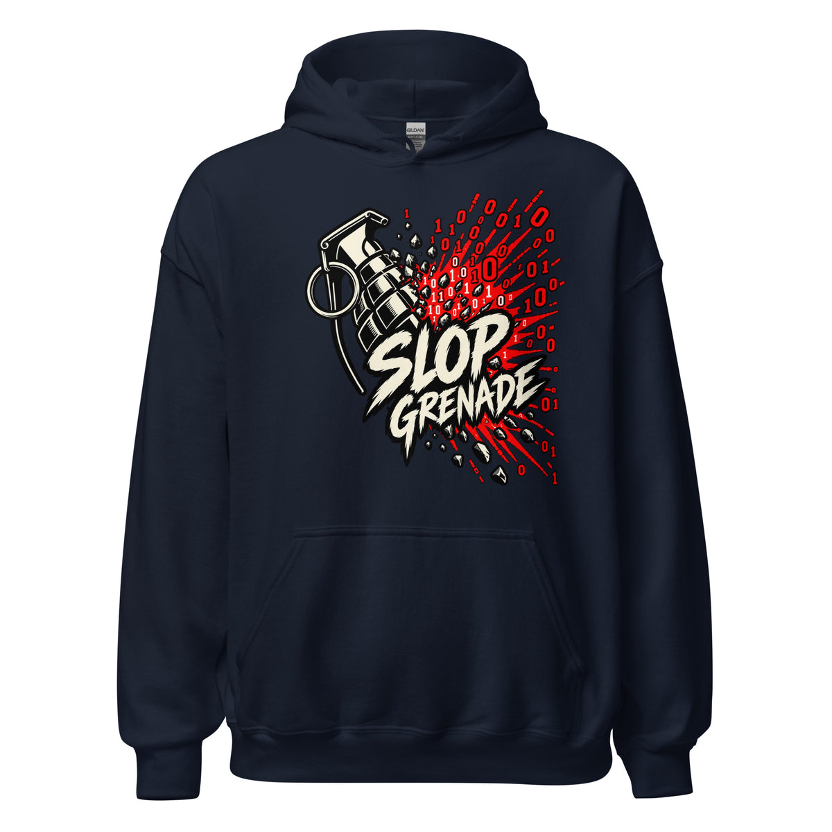 Slop Grenade AI Workplace Hoodie Graphic Tee — view 6