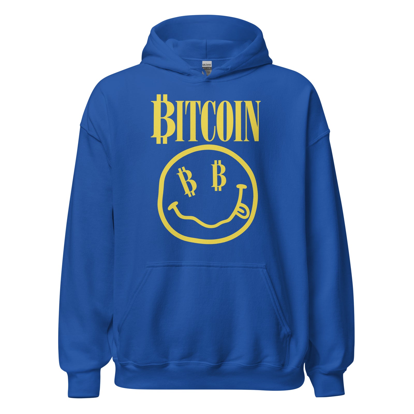 Bitcoin Smiley Face Crypto Graphic Sweatshirt Hoodie Bitcoin Smiley Crypto Hoodie — view 5