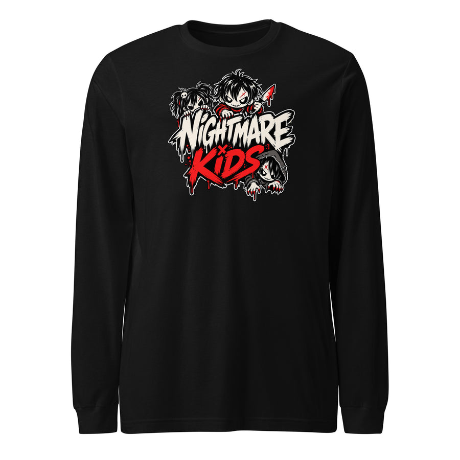 Nightmare Kids Crew Logo Long Sleeve Shirt graphic tee — back view
