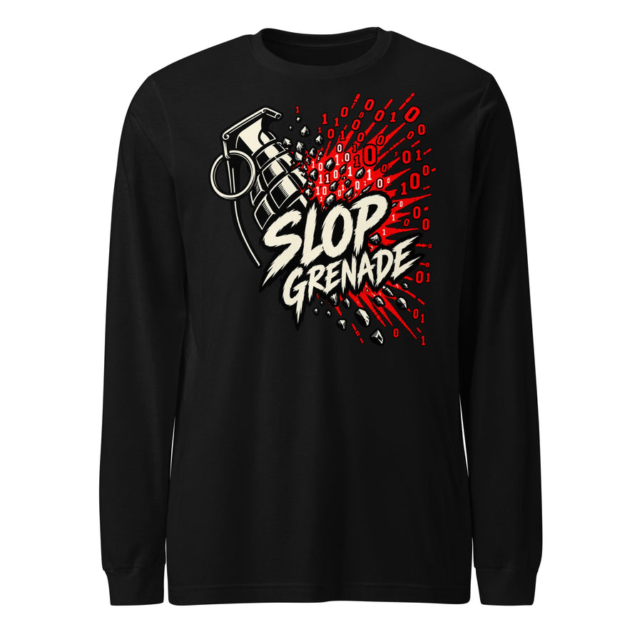 Slop Grenade AI Workplace Long Sleeve Tee graphic tee