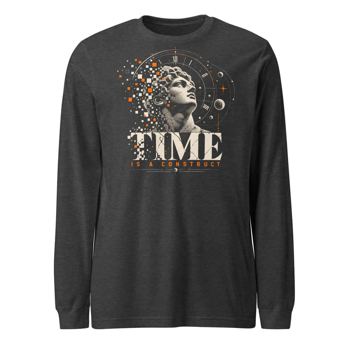Time Is a Construct Long Sleeve Tee Graphic Tee — view 3