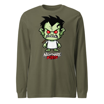 Nightmare Kids Grit Green Monster Kid Long Sleeve Tee