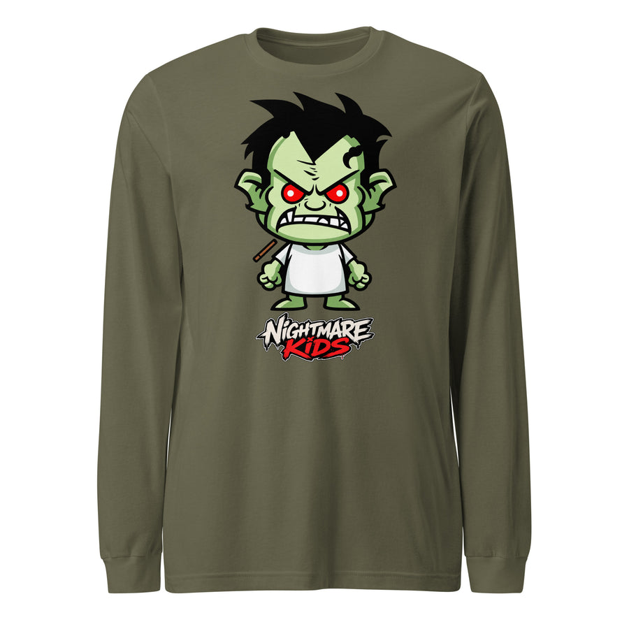 Nightmare Kids Grit Green Monster Kid Long Sleeve Tee graphic tee