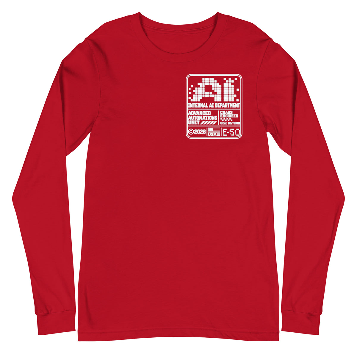 Chaos Engineer Badge Internal AI Department Graphic Tee — view 3