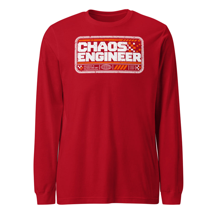 Chaos Engineer Advanced AI Automations Long Sleeve graphic tee — back view