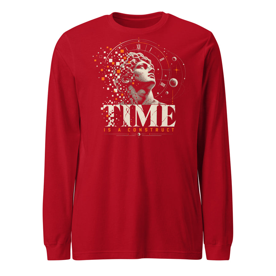 Time Is a Construct Long Sleeve Tee graphic tee — back view