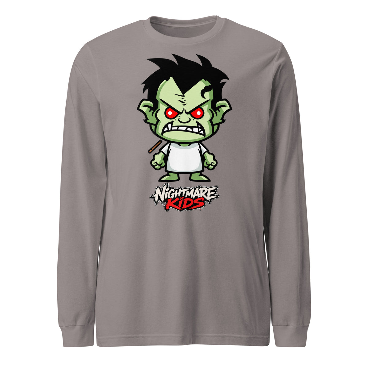 Nightmare Kids Grit Green Monster Kid Long Sleeve Tee Graphic Tee — view 3