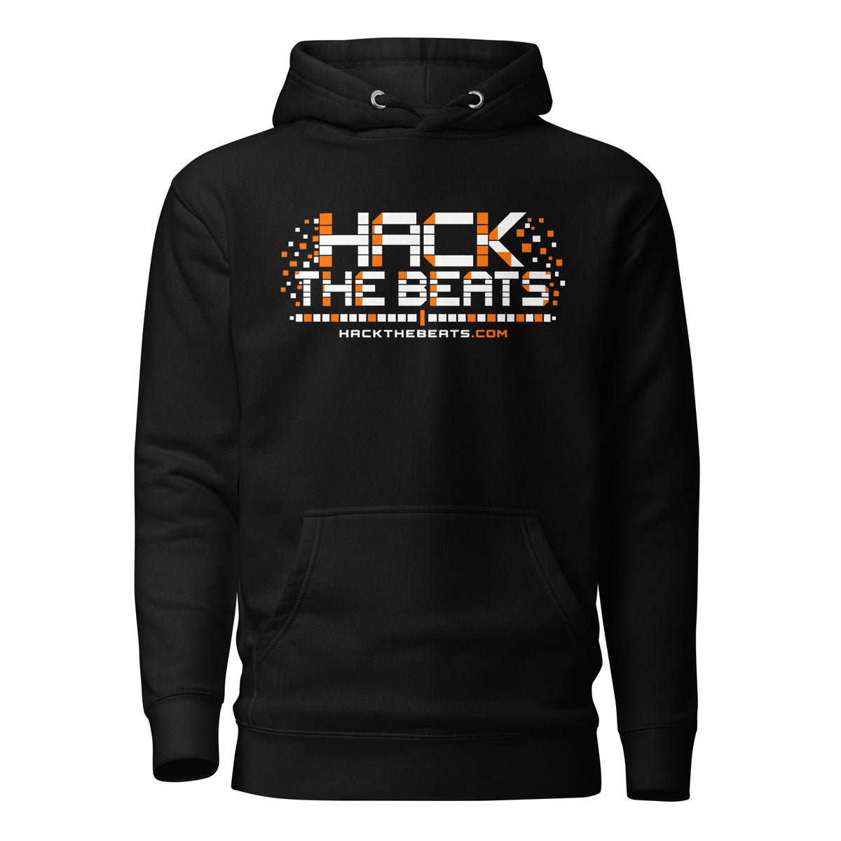 Hack the Beats Music By Code Hoodie Graphic Tee — back view