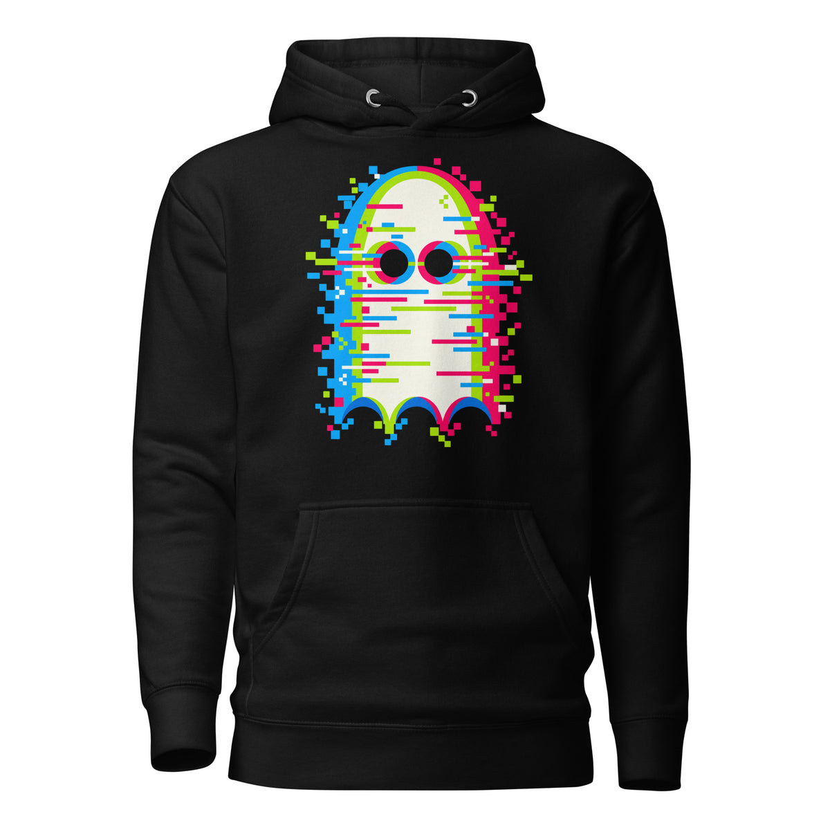 Glitch'd Pixel Ghost Error Hoodie Graphic Tee — view 3