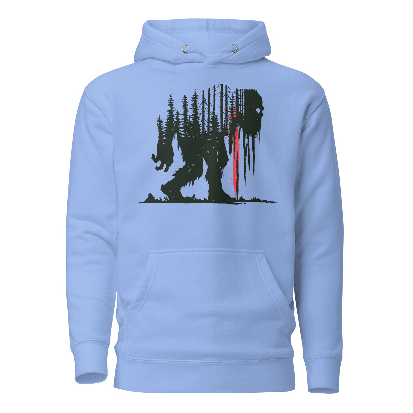 Sasquatch Forest Silhouette Bigfoot Hoodie Graphic Tee — view 5