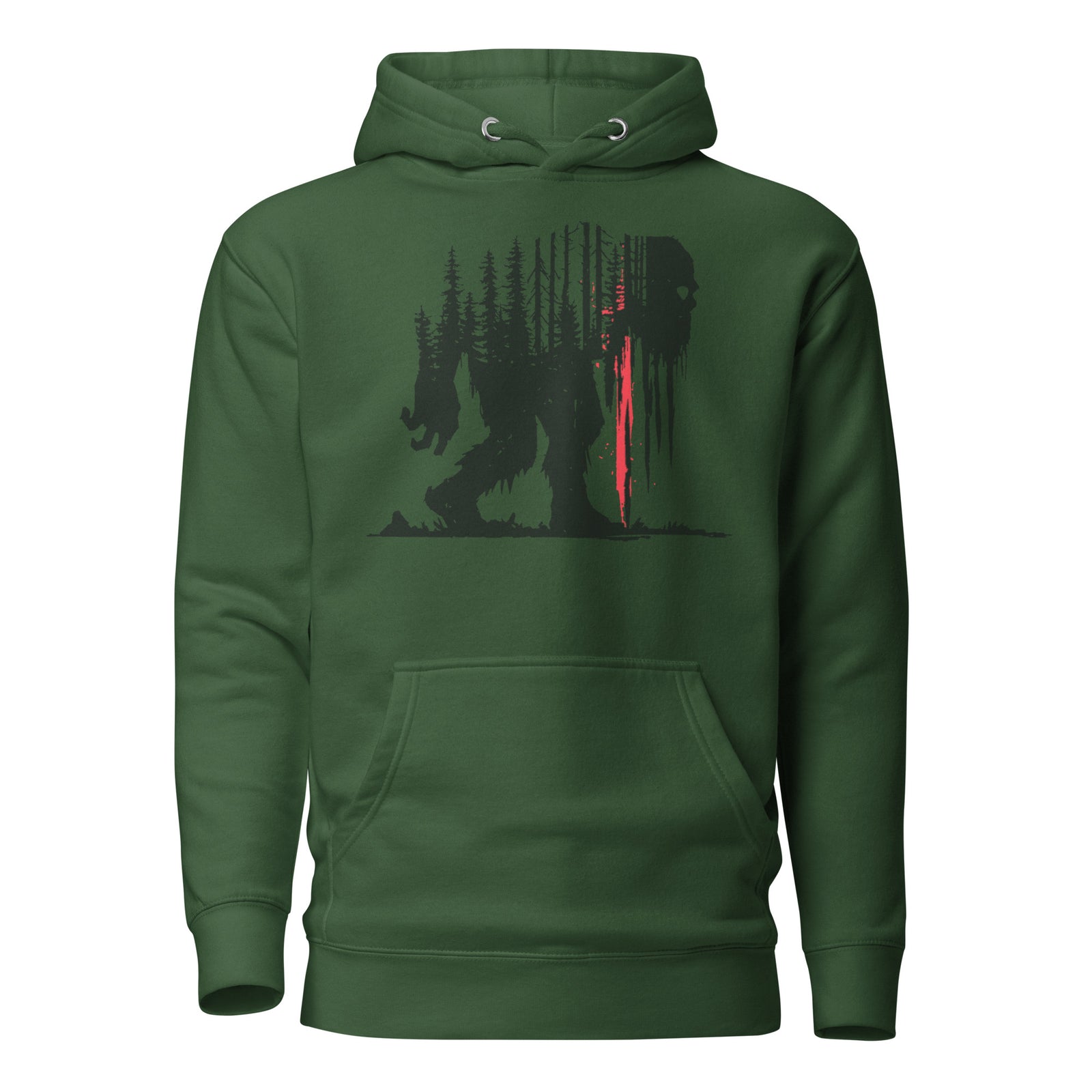 Sasquatch Forest Silhouette Bigfoot Hoodie Graphic Tee — view 3