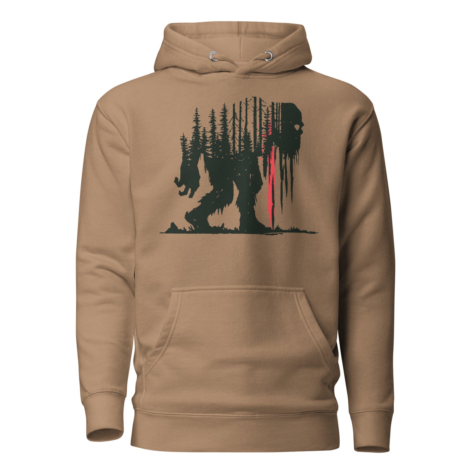 Sasquatch Forest Silhouette Bigfoot Hoodie Graphic Tee — view 4