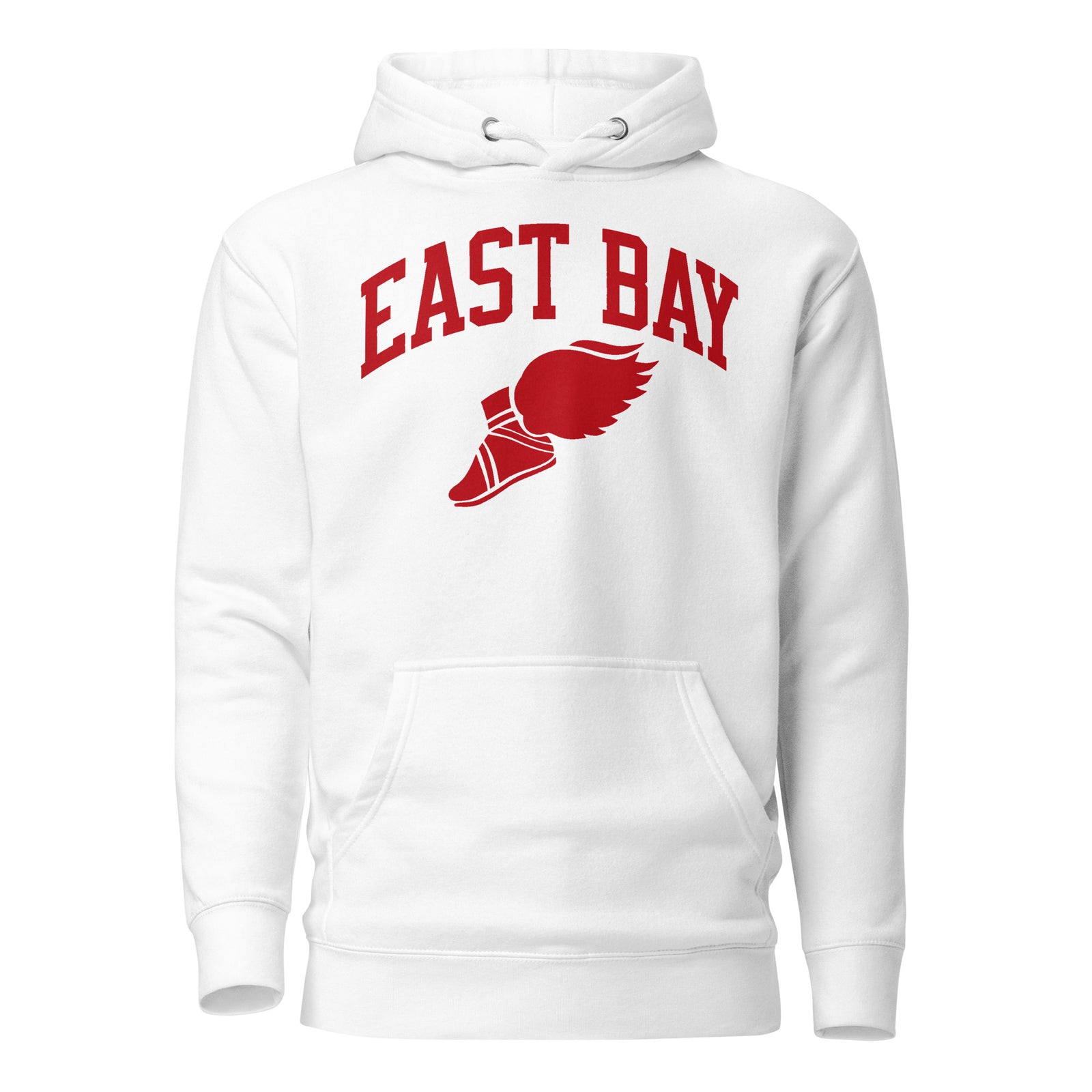 East Bay Track 1990-1999 Throwback Hoodie Graphic Tee — front view