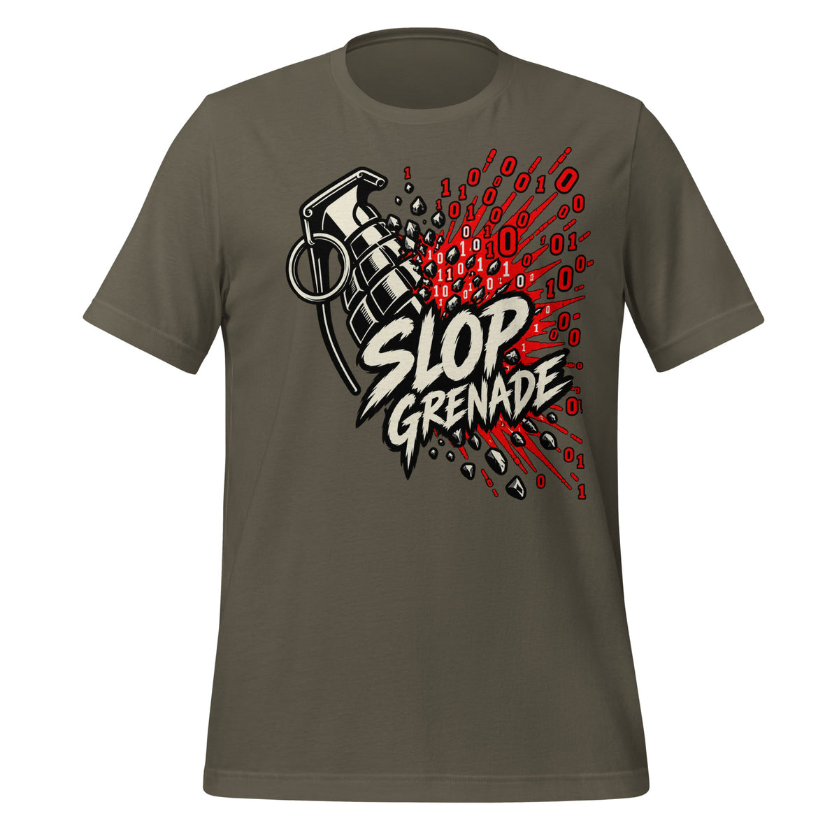 Slop Grenade AI Workplace  Shirt Graphic Tee — view 7