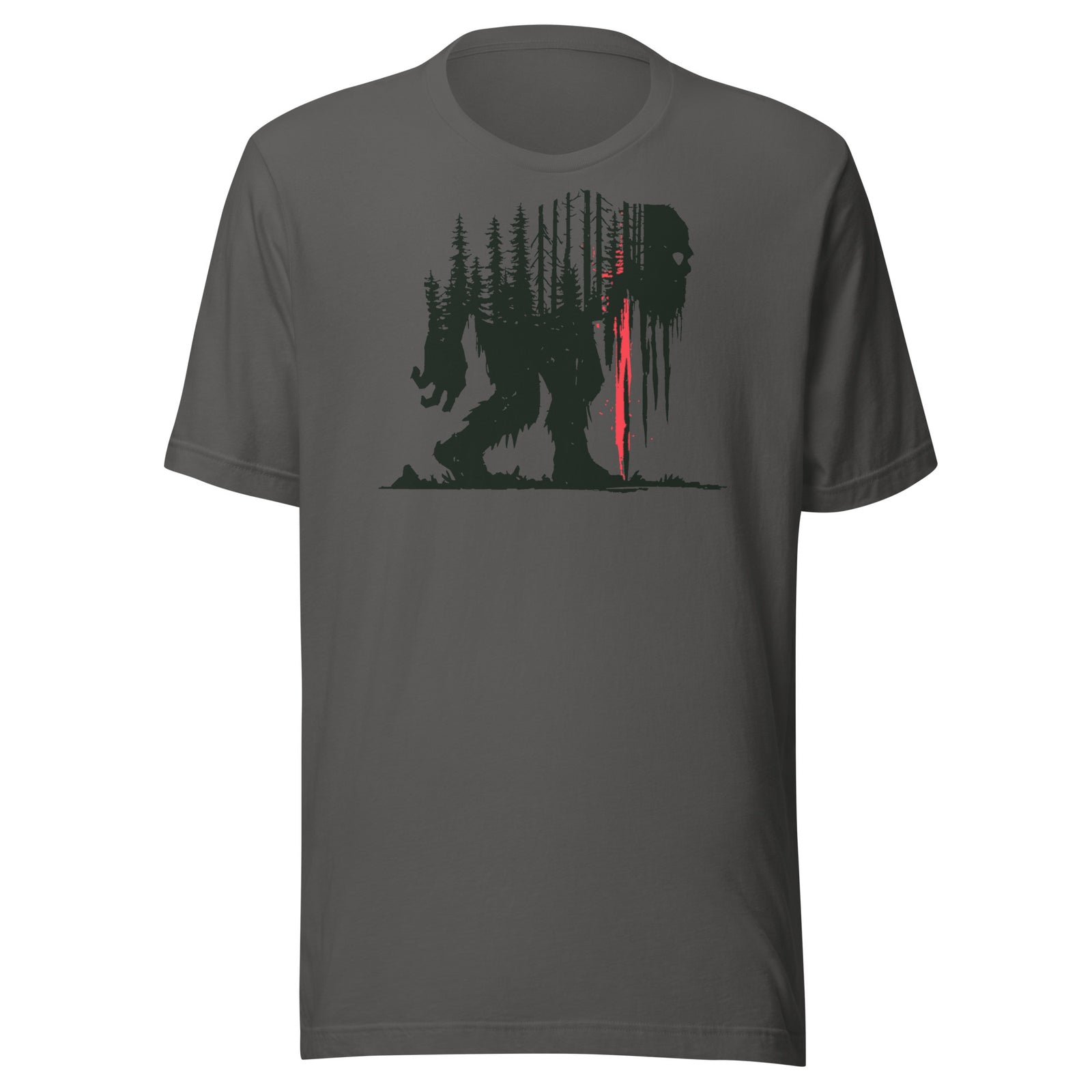 Sasquatch Forest Silhouette Bigfoot Graphic Shirt Graphic Tee — view 7