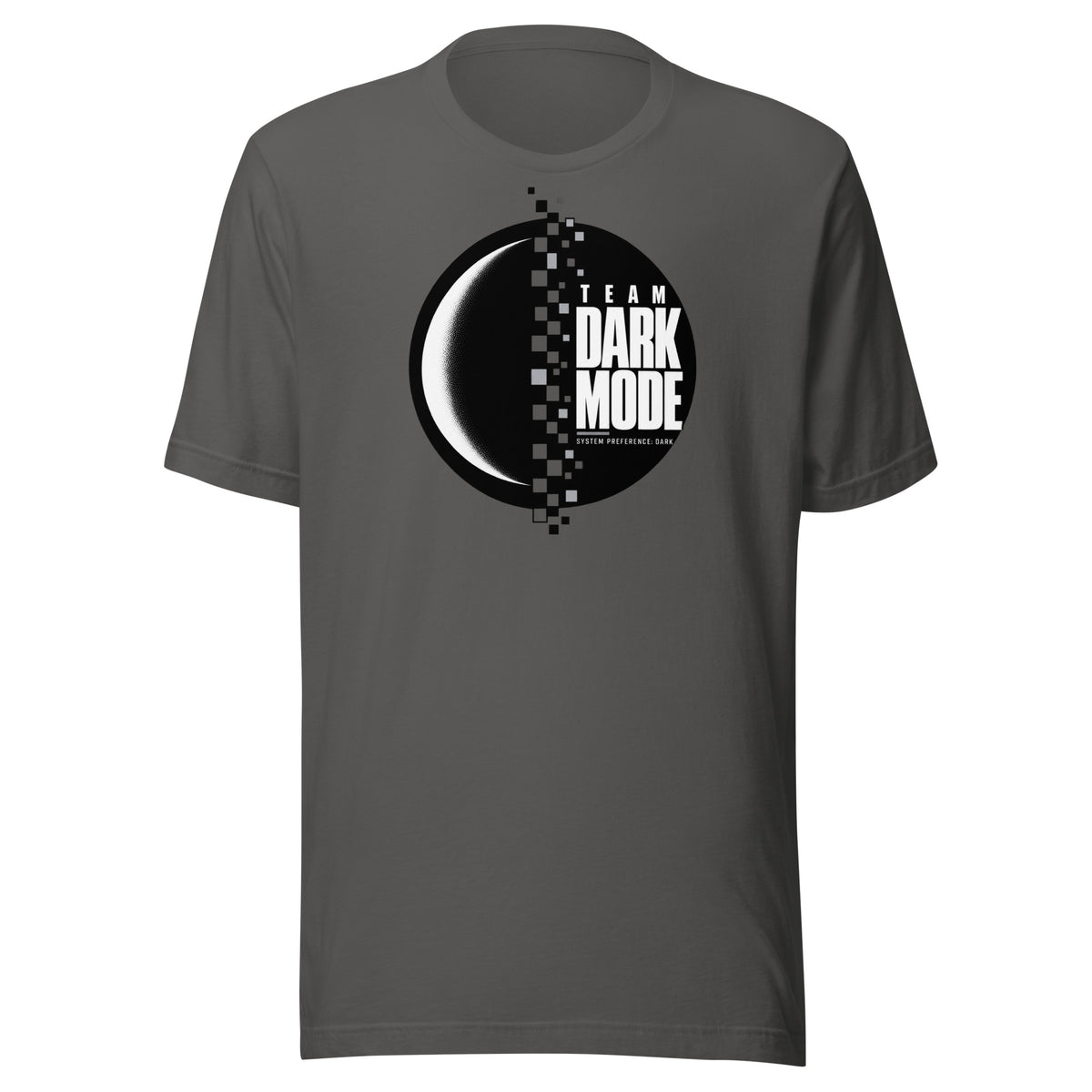 Team Dark Mode System Preference T-Shirt Graphic Tee — front view