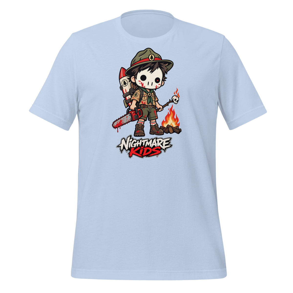 Nightmare Kids Camp Scout Chainsaw Shirt Graphic Tee — view 4