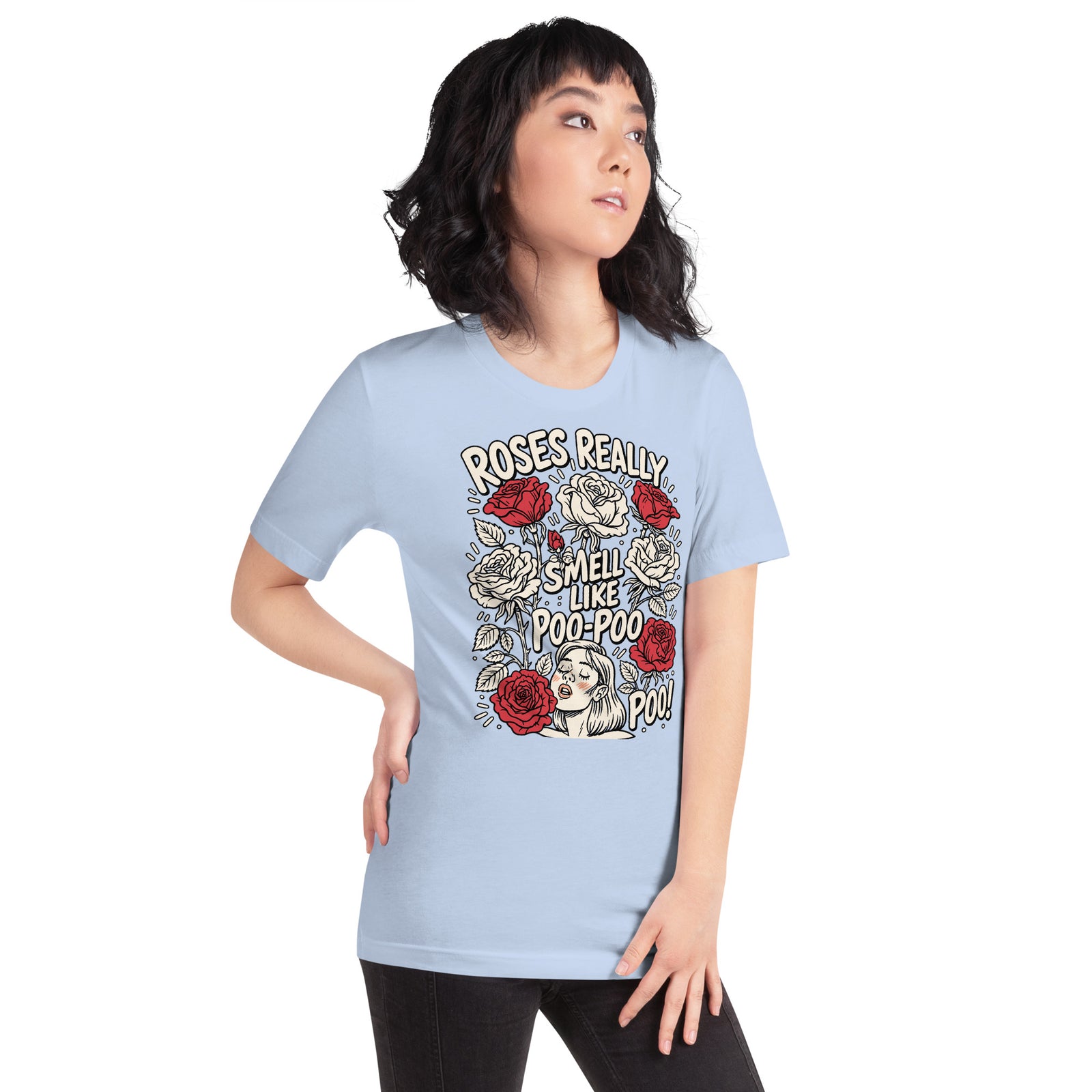 Product mockup Funny Outkast Roses Lyric Tee — view 5