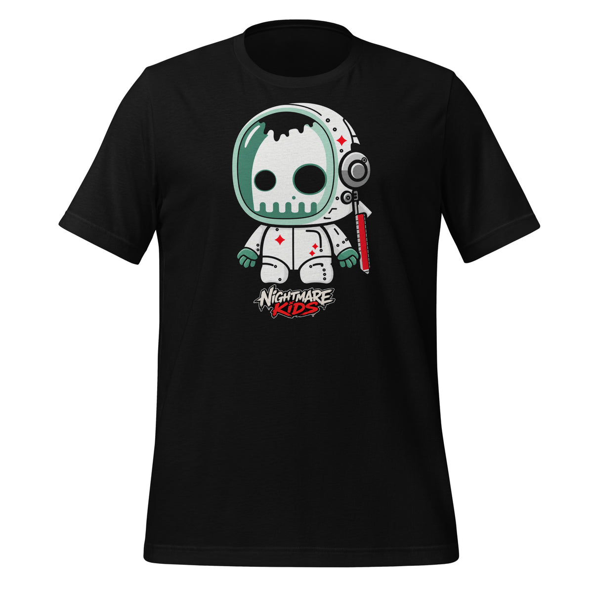 Nightmare Kids Void Skull Astronaut Shirt Graphic Tee — back view