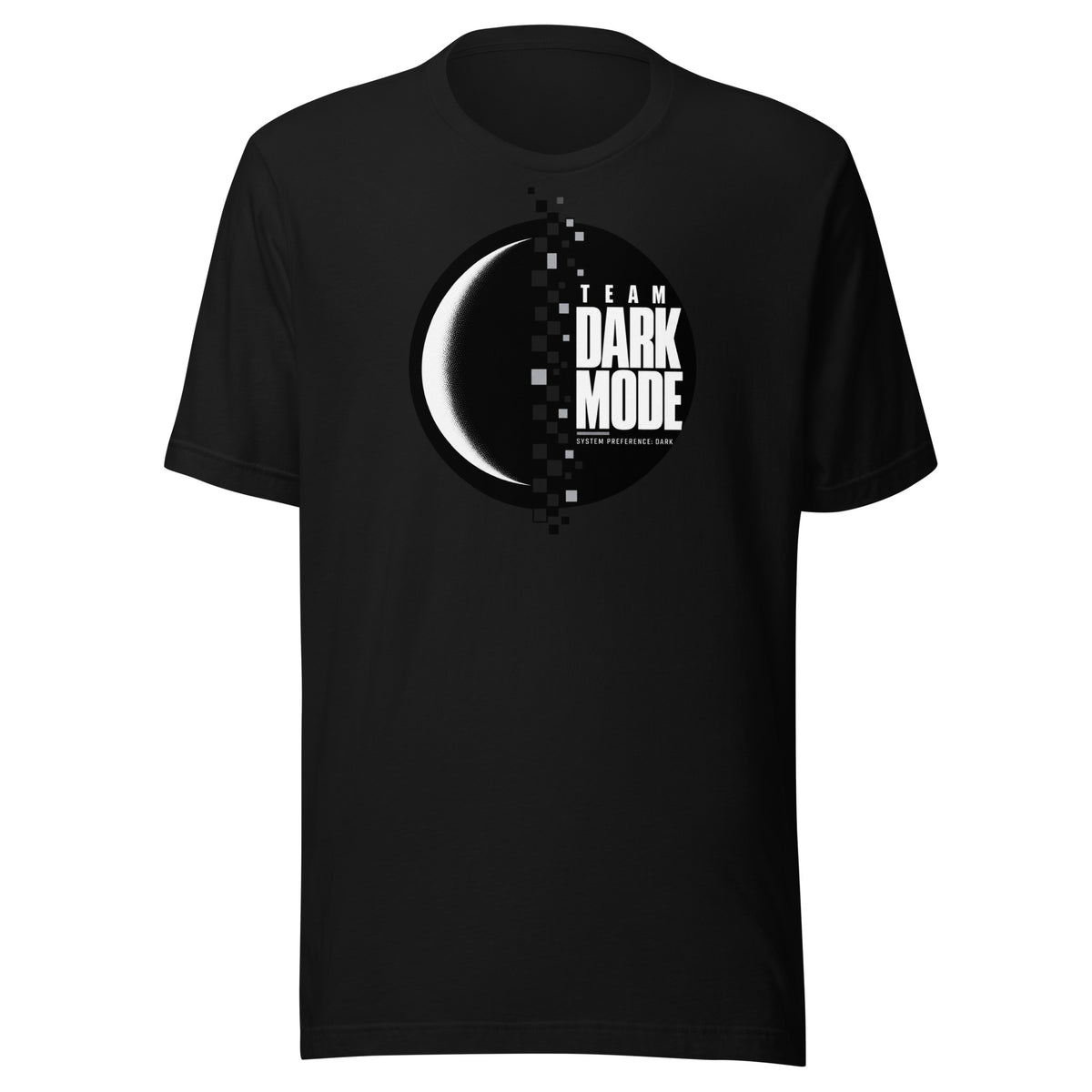 Team Dark Mode System Preference T-Shirt Graphic Tee — view 3