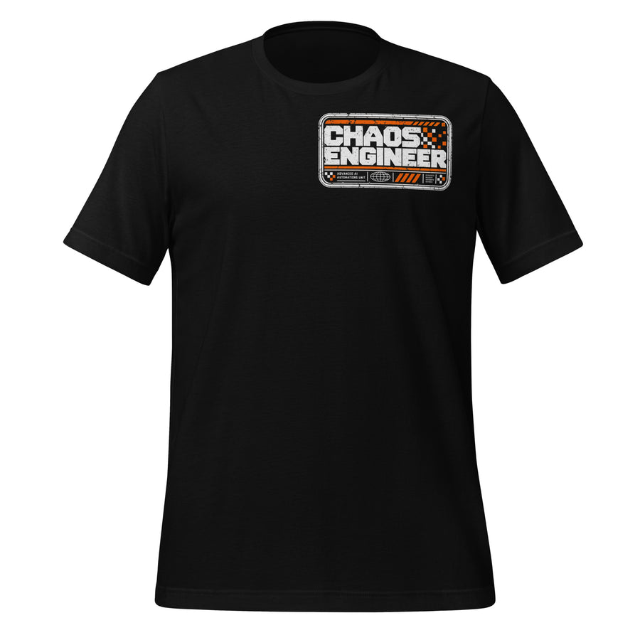 Chaos Engineer Advanced AI Automations T-shirt graphic tee — back view
