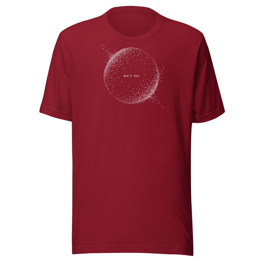 Don't Die Dot Sphere T-Shirt graphic tee — back view