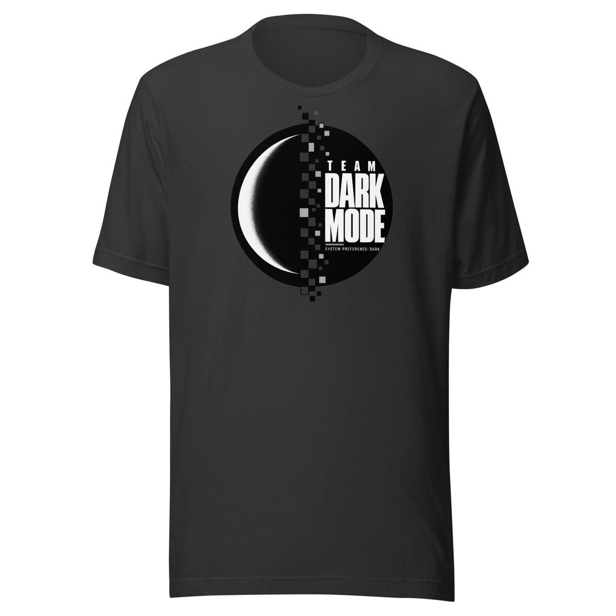 Team Dark Mode System Preference T-Shirt Graphic Tee — view 5