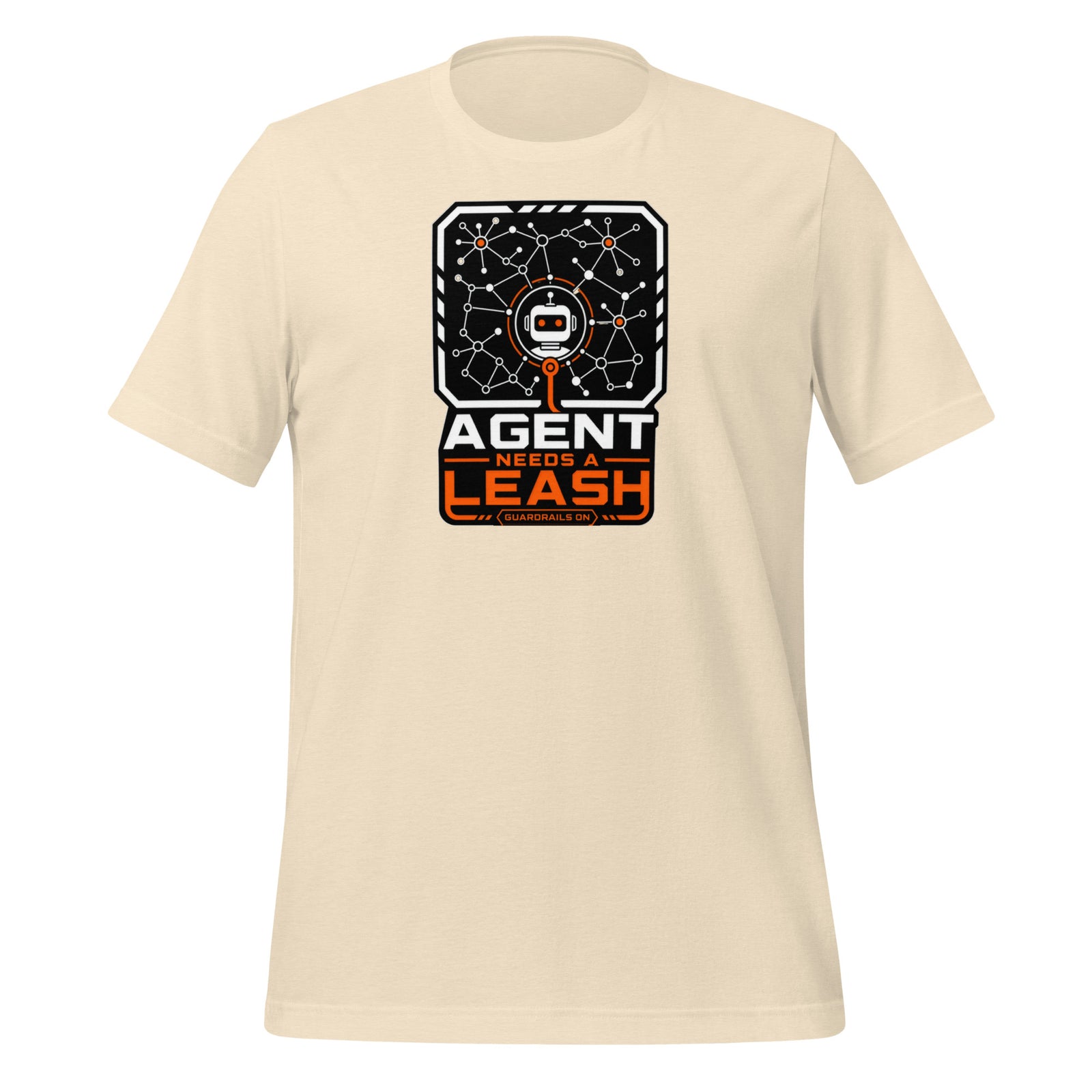 Agent on a leash - t-shirt design Graphic Tee — front view