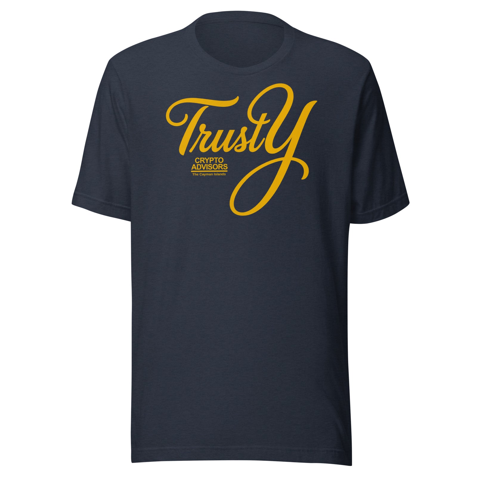 TrustY Crypto Advisors Cayman Islands Spoof T-Shirt Graphic Tee — view 5