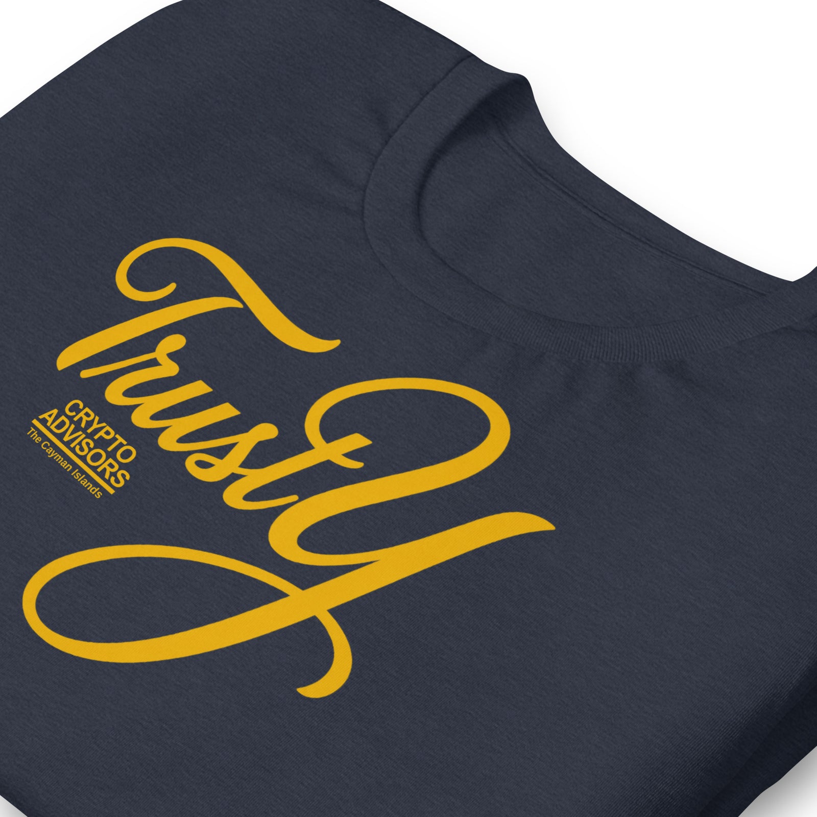 TrustY Crypto Advisors Cayman Islands Spoof T-Shirt Graphic Tee — view 6