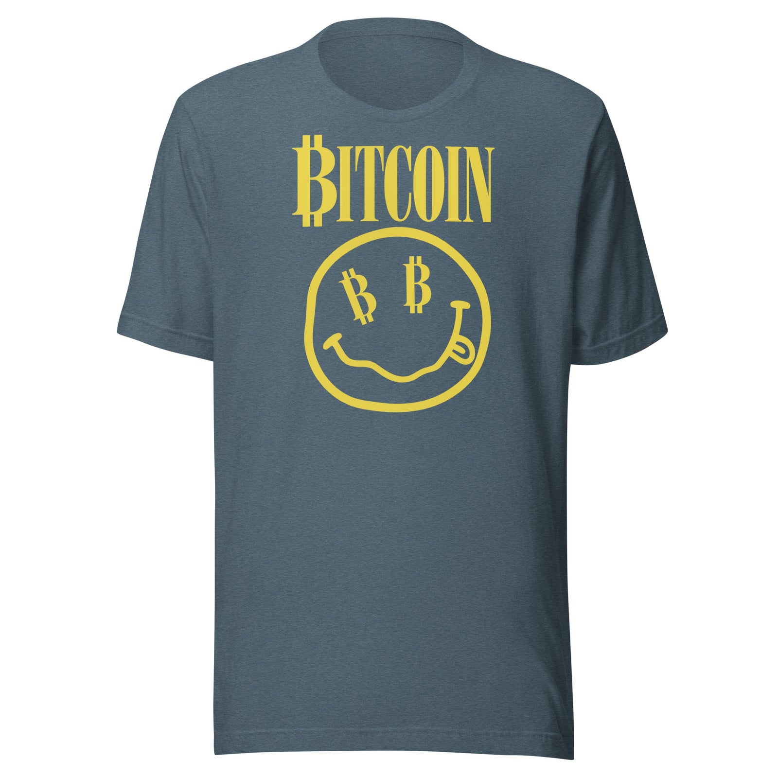 Bitcoin Smiley Face T-Shirt Bitcoin Smiley Crypto Graphic Tee — view 4