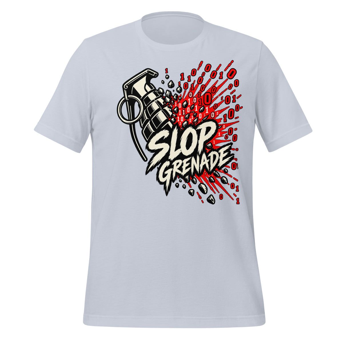 Slop Grenade AI Workplace  Shirt Graphic Tee — back view