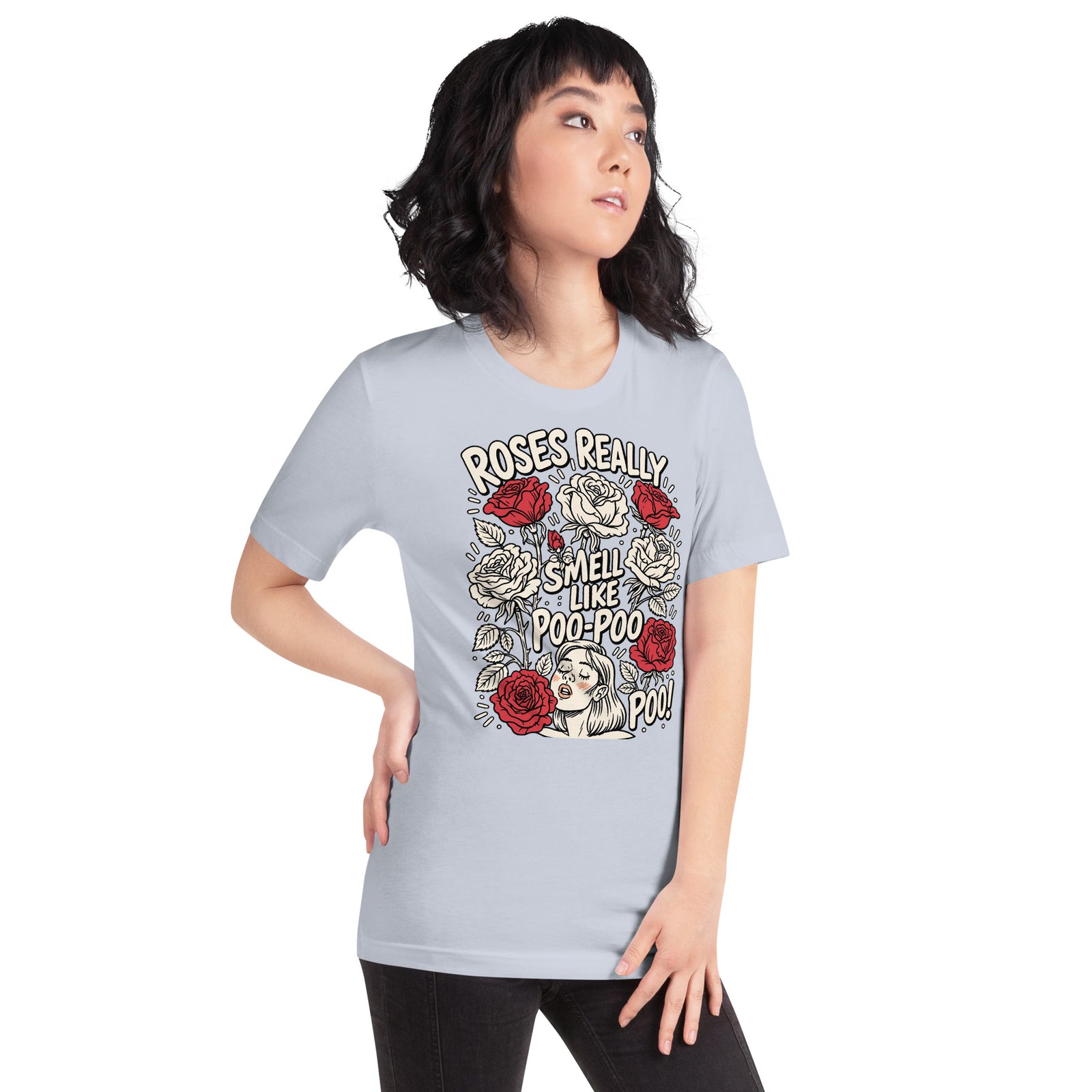 Product mockup Funny Outkast Roses Lyric Tee — view 3