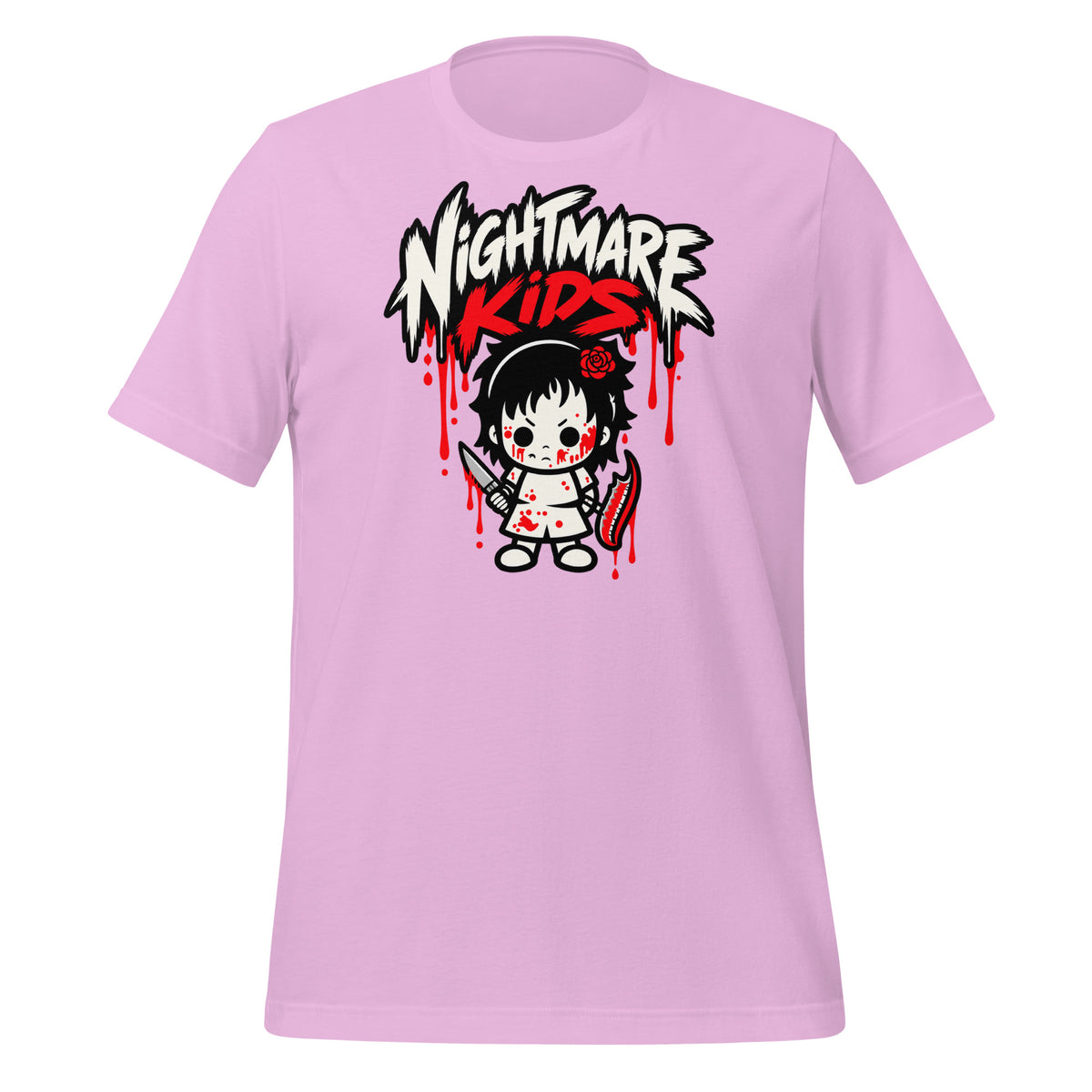 Nightmare Kids Thorn Rose Knife Gurl Shirt Graphic Tee — back view
