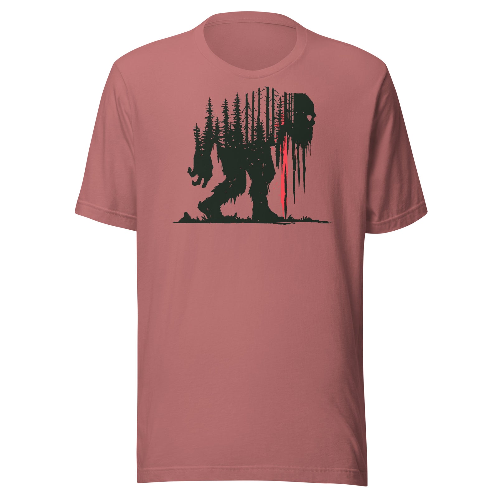 Sasquatch Forest Silhouette Bigfoot Graphic Shirt Graphic Tee — view 3