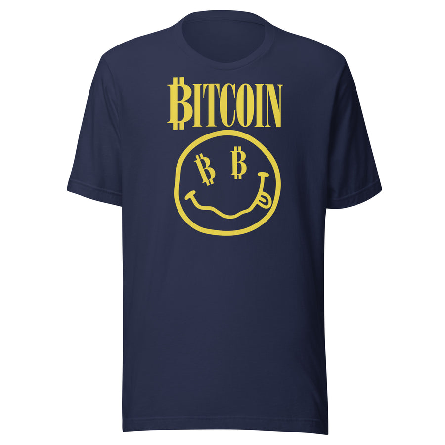 Bitcoin Smiley Face T-Shirt Bitcoin Smiley Crypto Graphic Tee