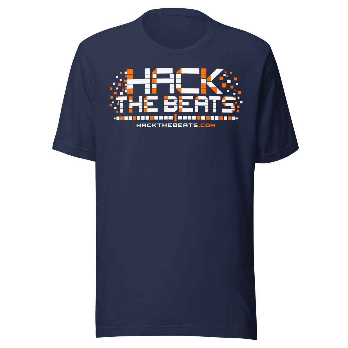 Hack the Beats Music By Code T-shirt Graphic Tee — back view