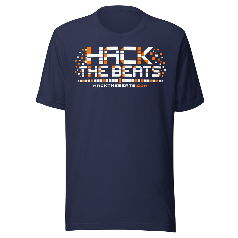 Hack the Beats Music By Code T-shirt graphic tee — back view