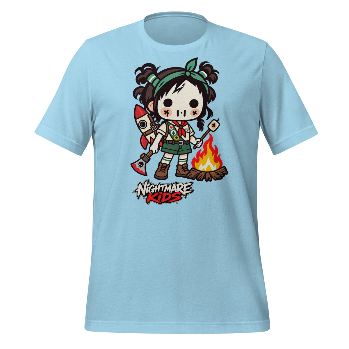 Nightmare Kids Ember Gurl Scout Campfire Shirt Graphic Tee — view 3