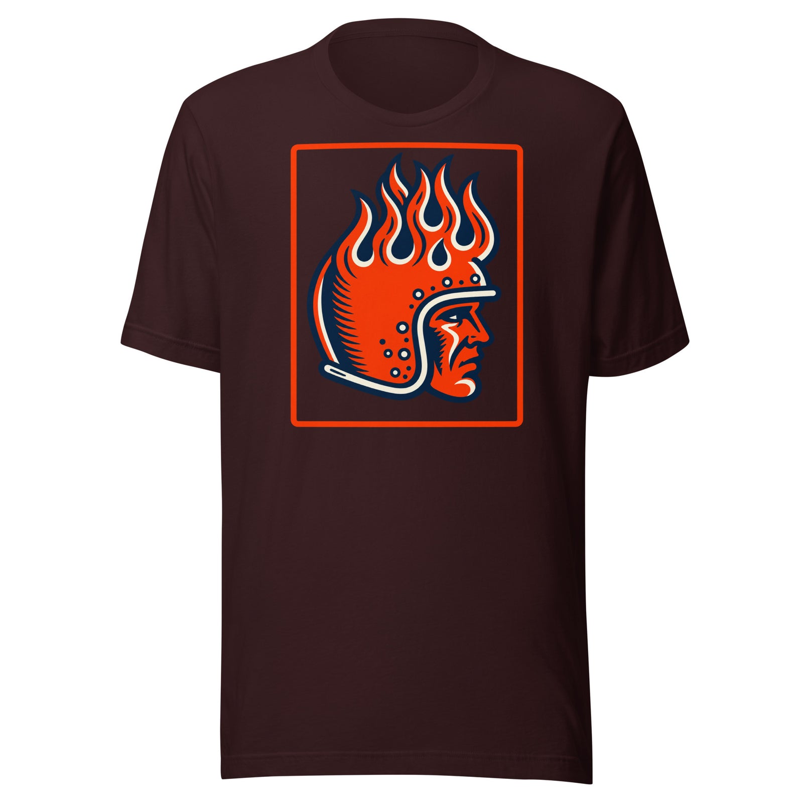 Flaming Helmet Racer Vintage Graphic Shirt Graphic Tee — view 3