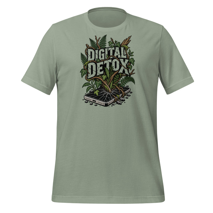 Digital Detox Nature Over Digital Shirt graphic tee — back view