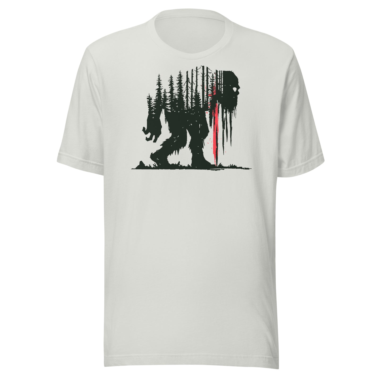 Sasquatch Forest Silhouette Bigfoot Graphic Shirt Graphic Tee — view 6