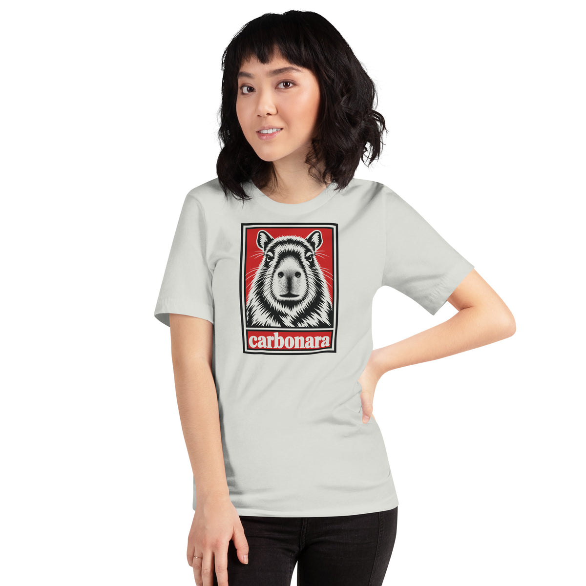 Capybara Carbonara T-Shirt Graphic Tee — view 4